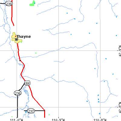Zip code 83112 close-up map
