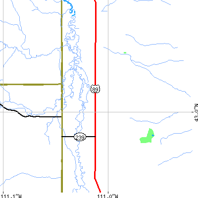 Zip code 83120 close-up map
