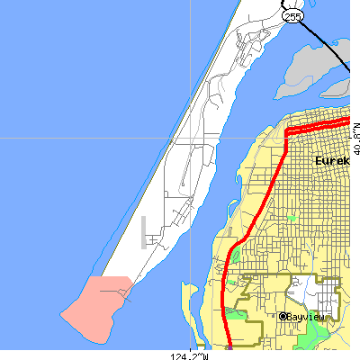 Zip code 95564 close-up map