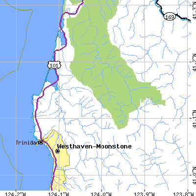 Zip code 95570 close-up map