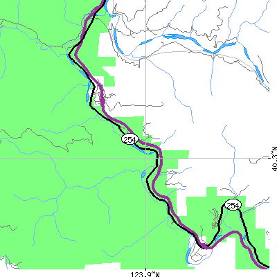 Zip code 95571 close-up map