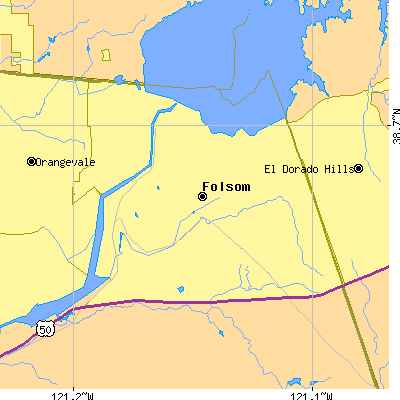 Zip code 95630 close-up map