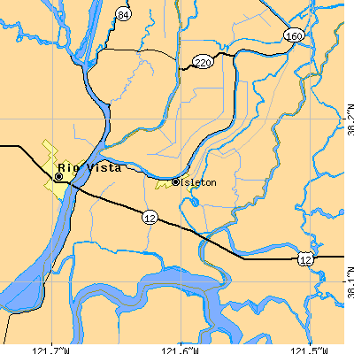 Zip code 95641 close-up map