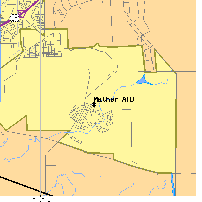 Zip code 95655 close-up map