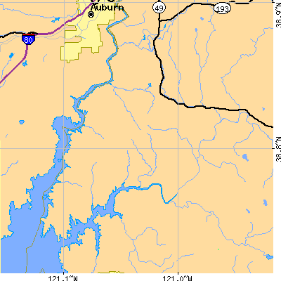 Zip code 95664 close-up map