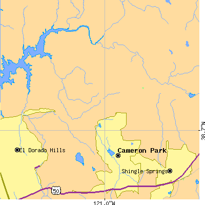 Zip code 95672 close-up map