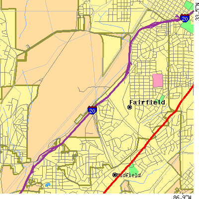 Zip code 35064 close-up map