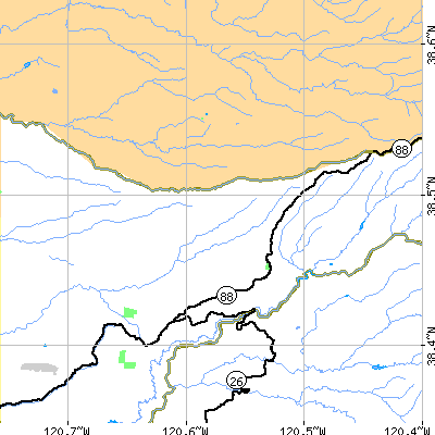 Zip code 95689 close-up map
