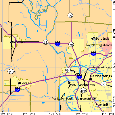 Zip code 95691 close-up map