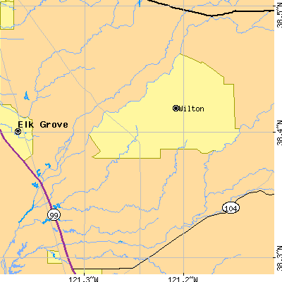 Zip code 95693 close-up map