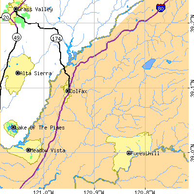Zip code 95713 close-up map