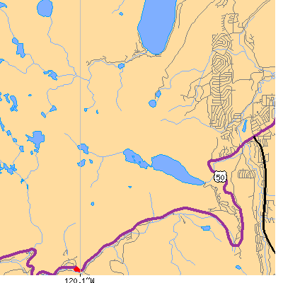 Zip code 95721 close-up map