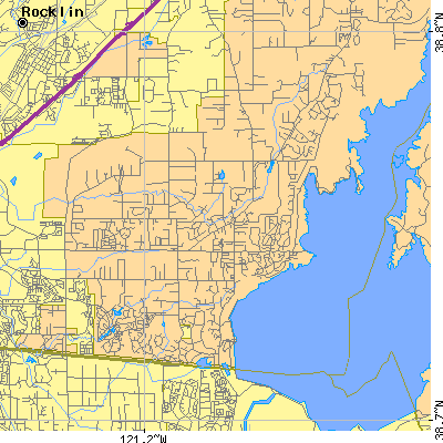 Zip code 95746 close-up map