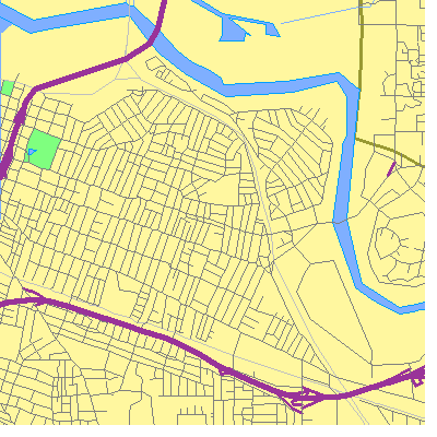 Zip code 95819 close-up map