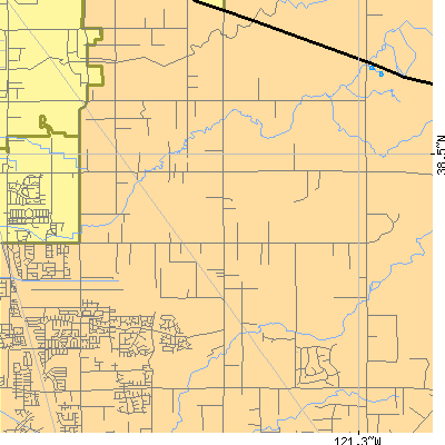 Zip code 95829 close-up map