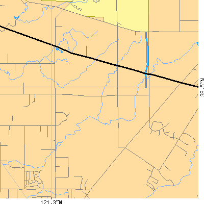 Zip code 95830 close-up map