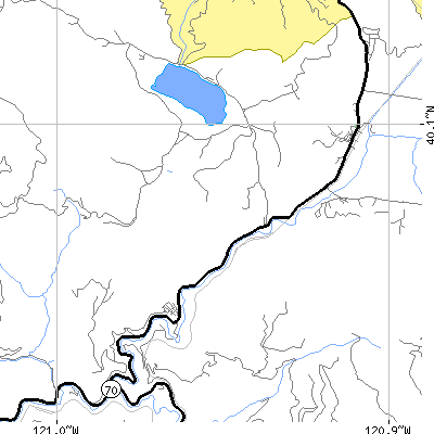 Zip code 95934 close-up map