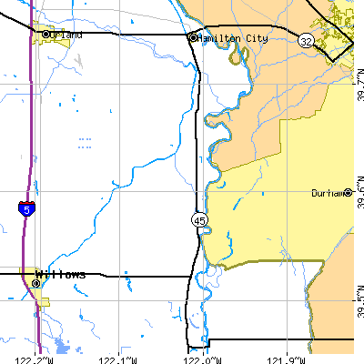 Zip code 95943 close-up map