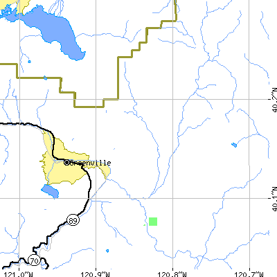 Zip code 95947 close-up map