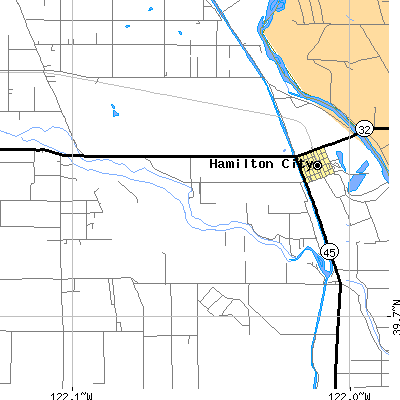 Zip code 95951 close-up map