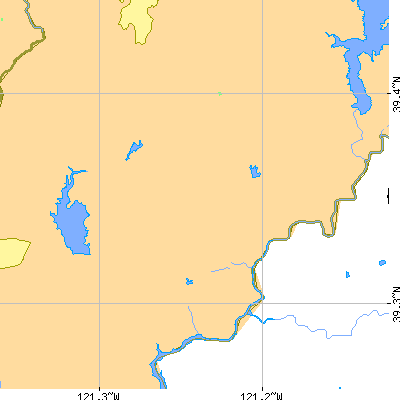 Zip code 95962 close-up map