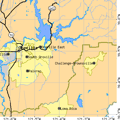 Zip code 95966 close-up map