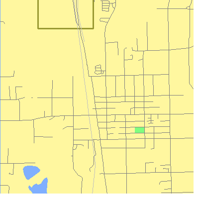 Zip code 95968 close-up map