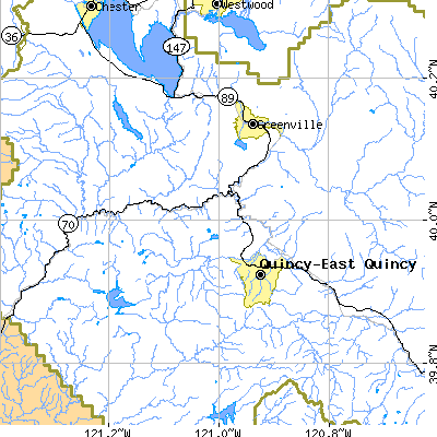 Zip code 95971 close-up map