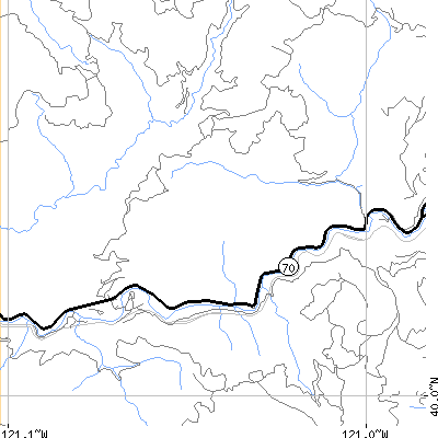 Zip code 95984 close-up map