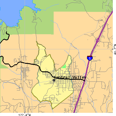 Zip code 96019 close-up map