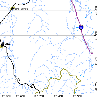 Zip code 96034 close-up map