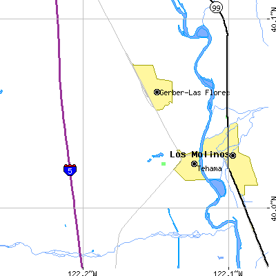Zip code 96035 close-up map