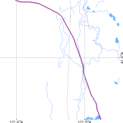 Zip code 96038 close-up map