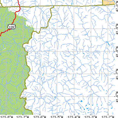 Zip code 96039 close-up map