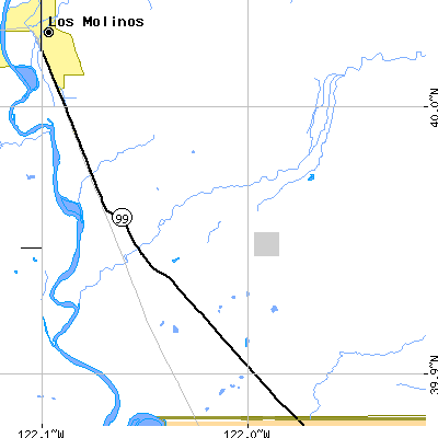 Zip code 96092 close-up map