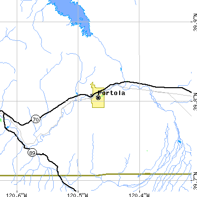 Zip code 96122 close-up map