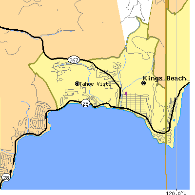 Zip code 96143 close-up map