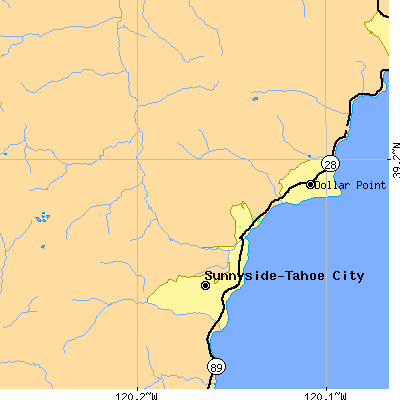 Zip code 96145 close-up map