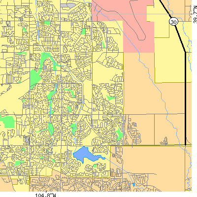 Zip code 80013 close-up map