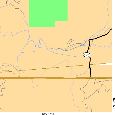 Zip code 80025 close-up map