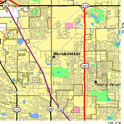 Zip code 80031 close-up map