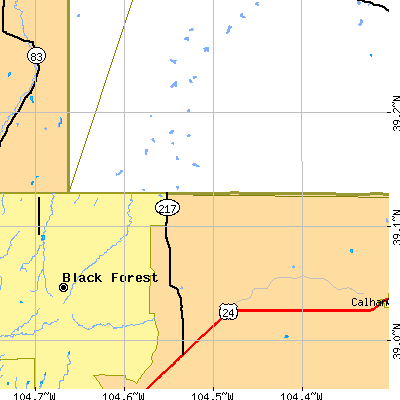 Zip code 80106 close-up map