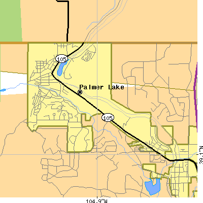 Zip code 80133 close-up map