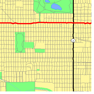 Zip code 80206 close-up map