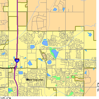 Zip code 80241 close-up map