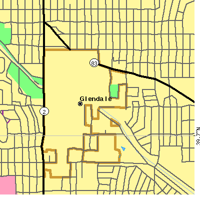 Zip code 80246 close-up map