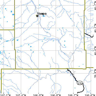 Zip code 80479 close-up map