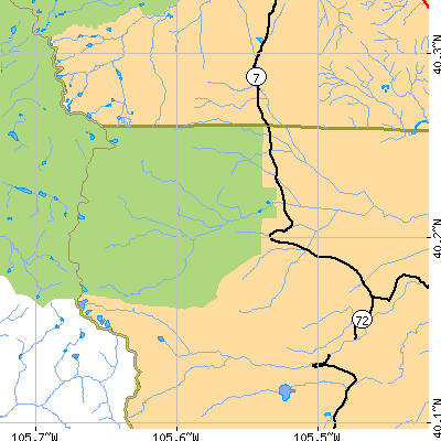 Zip code 80510 close-up map