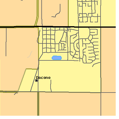 Zip code 80514 close-up map