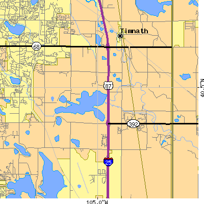 Zip code 80528 close-up map